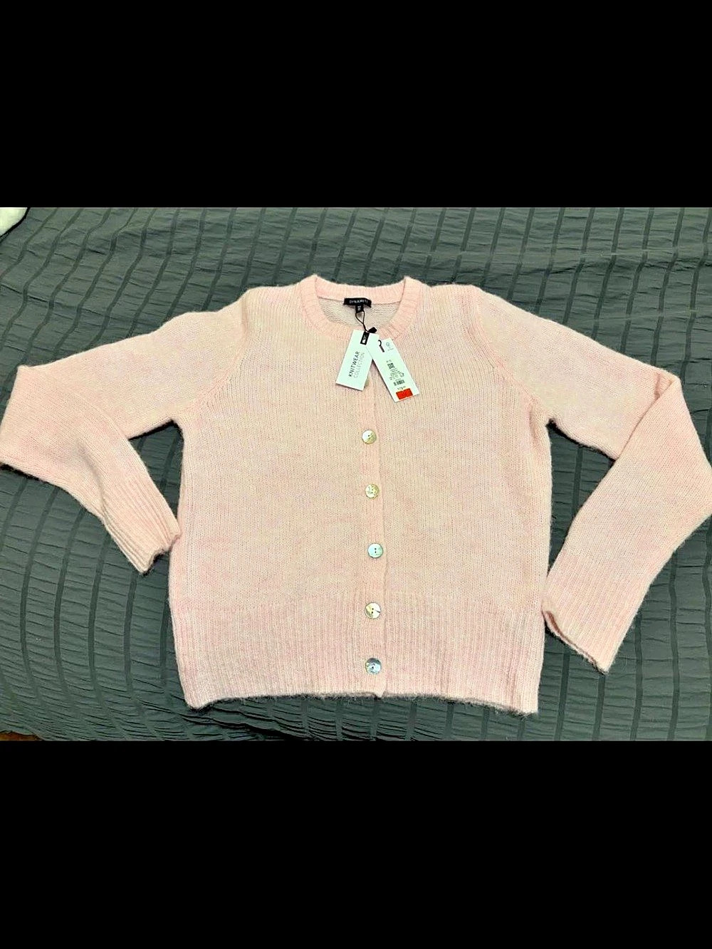 Pink Button-Front Cardigan NWT